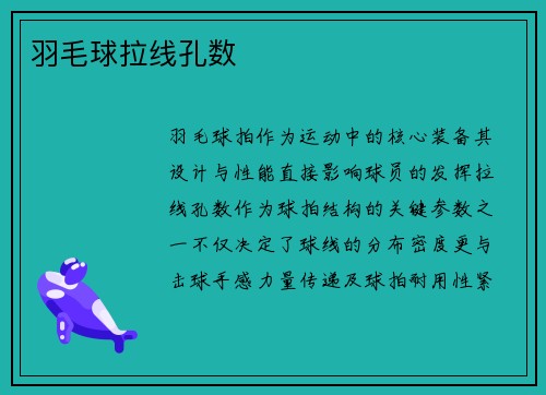 羽毛球拉线孔数